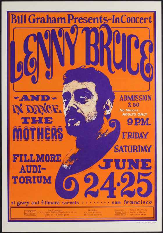 BG # 13-4 Lenny Bruce Fillmore Poster BG13