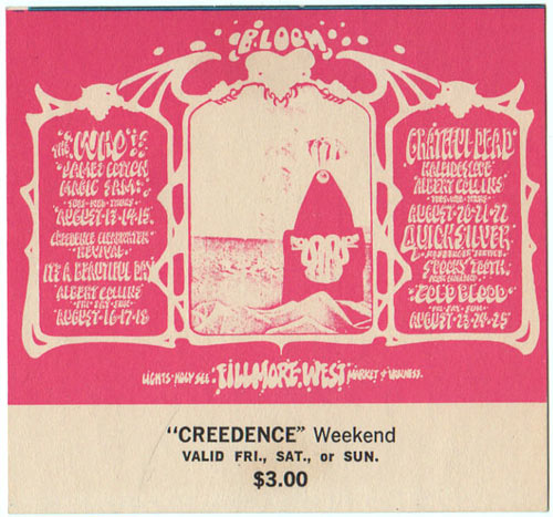 BG # 133 The Who Fillmore Friday - Sunday ticket BG133