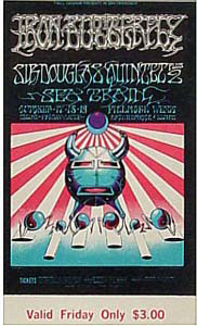 BG # 141 Iron Butterfly Fillmore Friday ticket BG141