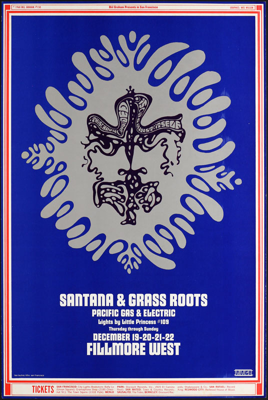 BG # 150-1 Santana Fillmore Poster BG150