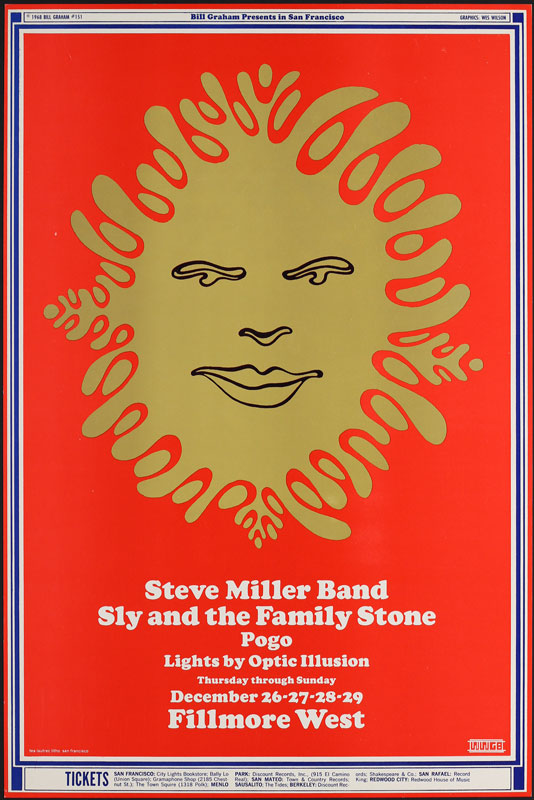 BG # 151-1 Steve Miller Band Fillmore Poster BG151