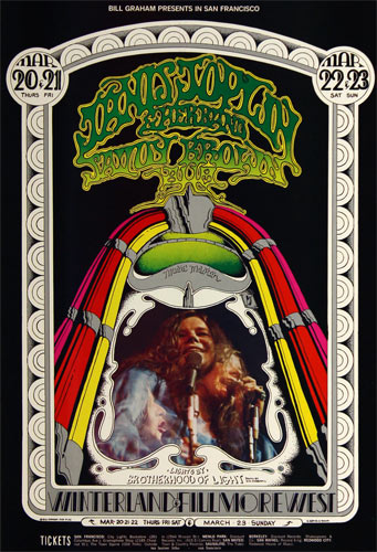 BG # 165-2 Janis Joplin & Her Band Fillmore Poster BG165