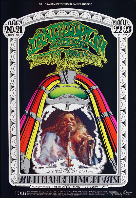 BG # 165-2 Janis Joplin & Her Band Fillmore Poster BG165