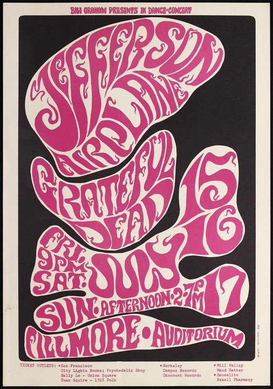 BG # 17-1 Jefferson Airplane Fillmore Poster BG17