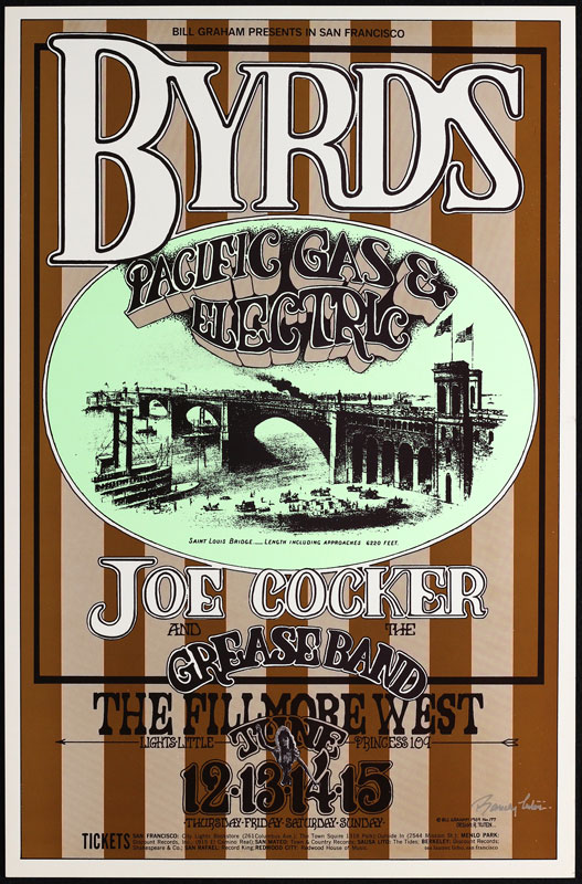 BG # 177-1 Byrds Fillmore Poster BG177
