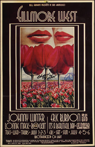 BG # 180-1 Johnny Winter Fillmore Poster BG180