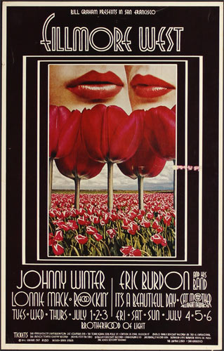 BG # 180-2 Johnny Winter Fillmore Poster BG180