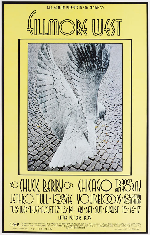 BG # 187-1 Chuck Berry Fillmore Poster BG187