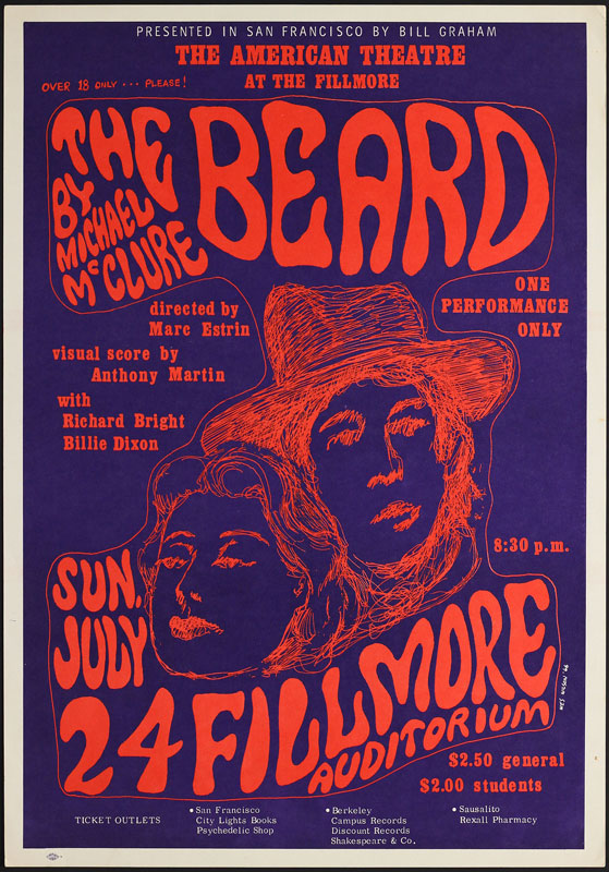 BG # 19-1 The Beard Fillmore Poster BG19
