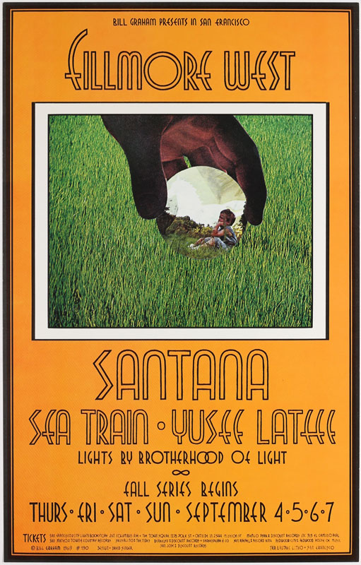 BG # 190-1 Santana Fillmore Poster BG190