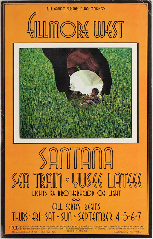 BG # 190-1 Santana Fillmore Poster BG190