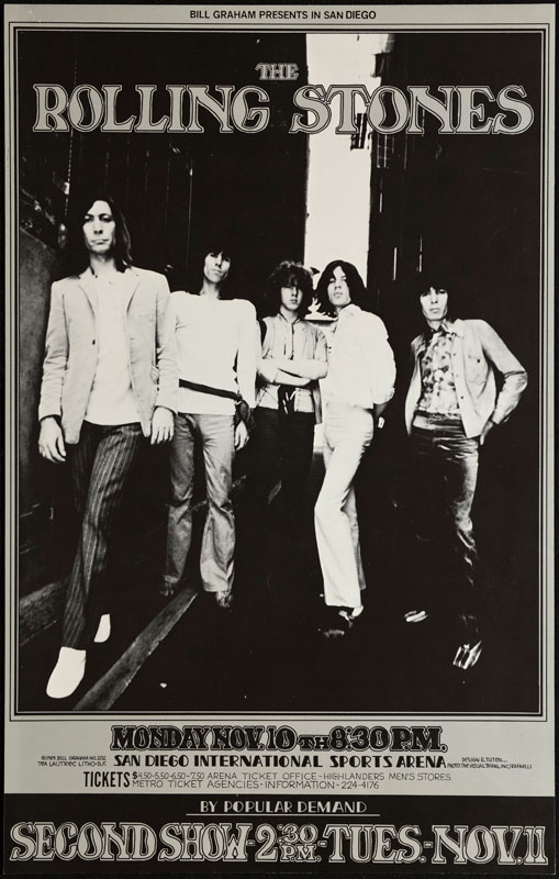 BG # 202-1 Rolling Stones Fillmore Poster BG202