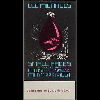 BG # 232 Lee Michaels Fillmore Thursday - Sunday ticket BG232