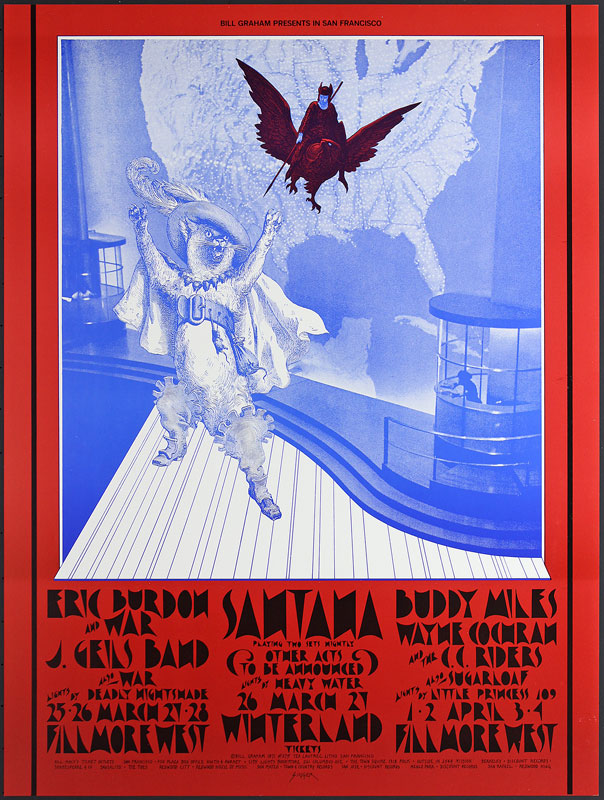BG # 275-1 Eric Burdon and War Fillmore Poster BG275