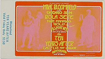 BG # 278 Mike Bloomfield Fillmore Friday ticket BG278