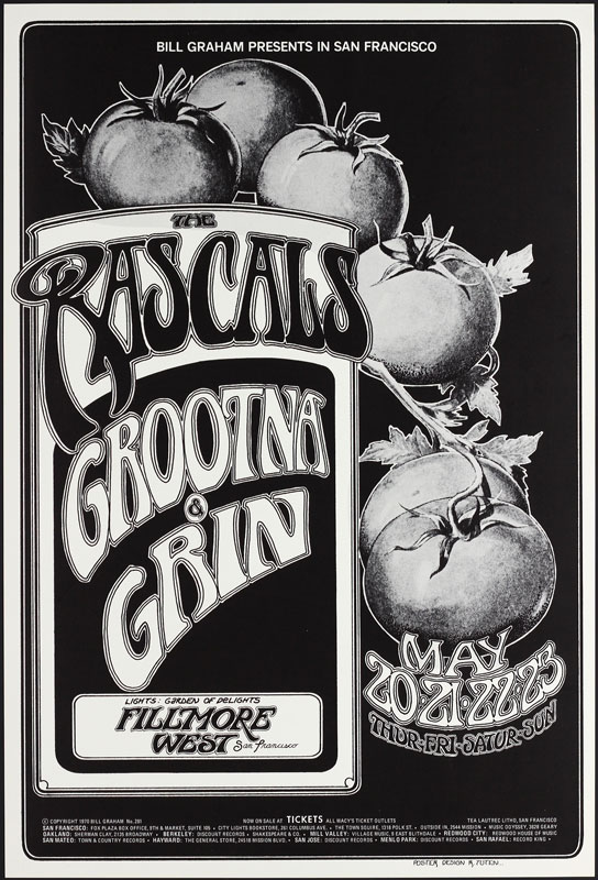 BG # 281-1 Rascals Fillmore Poster BG281