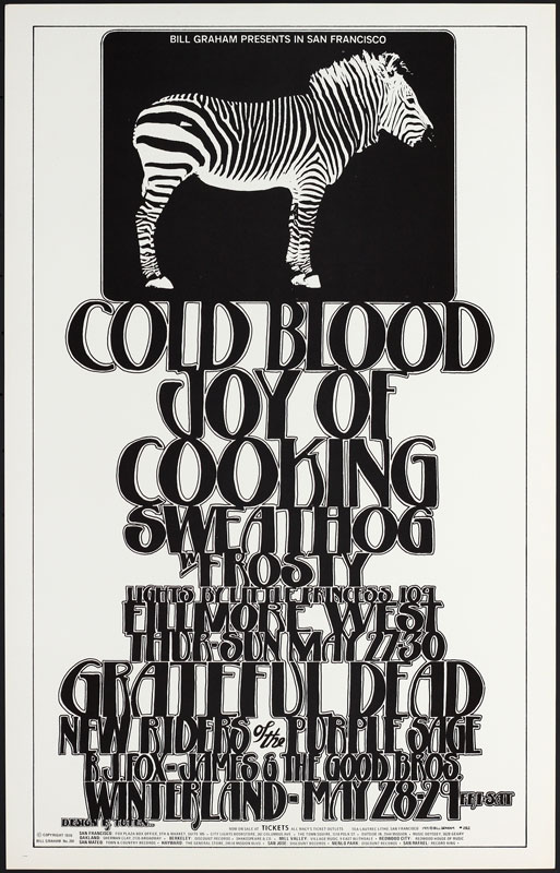 BG # 282-1 Cold Blood Fillmore Poster BG282