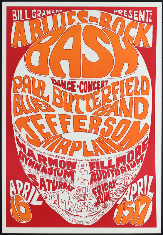 BG # 3-2 Paul Butterfield Blues Band Fillmore Poster BG3