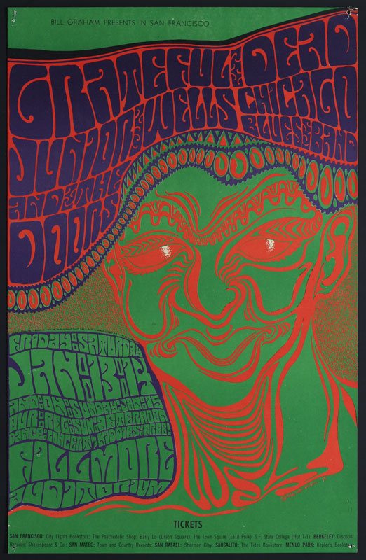 BG # 45-2 Grateful Dead Fillmore Poster BG45