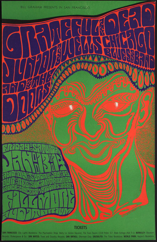 BG # 45-2 Grateful Dead Fillmore Poster BG45