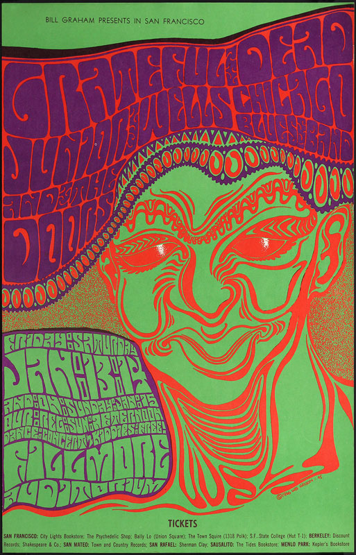 BG # 45-3 Grateful Dead Fillmore Poster BG45