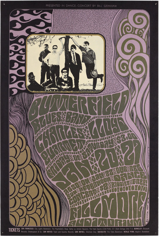 BG # 46-1 Butterfield Blues Band Fillmore Poster BG46