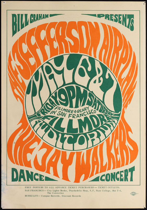 BG # 5-1 Jefferson Airplane Fillmore Poster BG5
