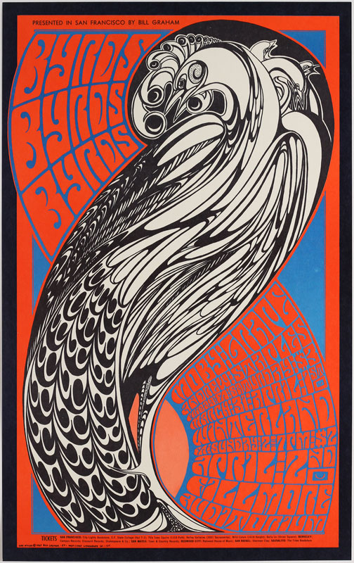 BG # 57-2 Byrds Fillmore Poster BG57
