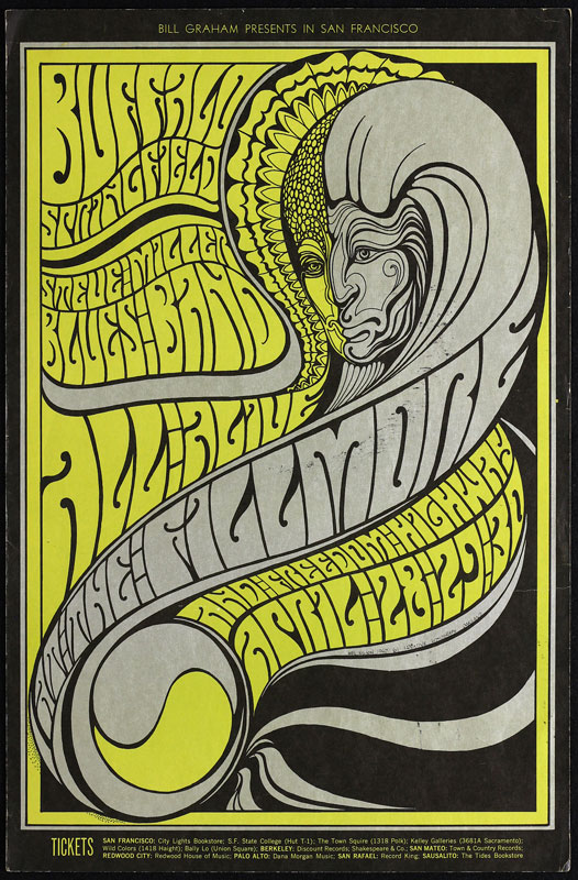 BG # 61-1 Buffalo Springfield Fillmore Poster BG61