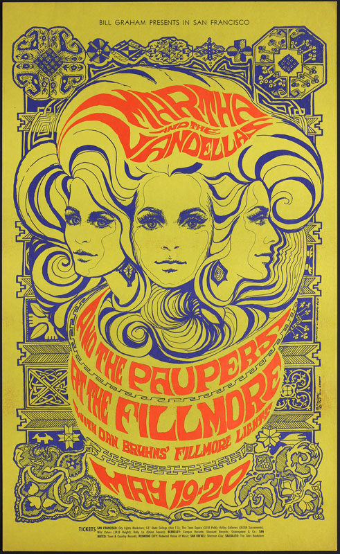 BG # 64-1 Martha and the Vandellas Fillmore Poster BG64