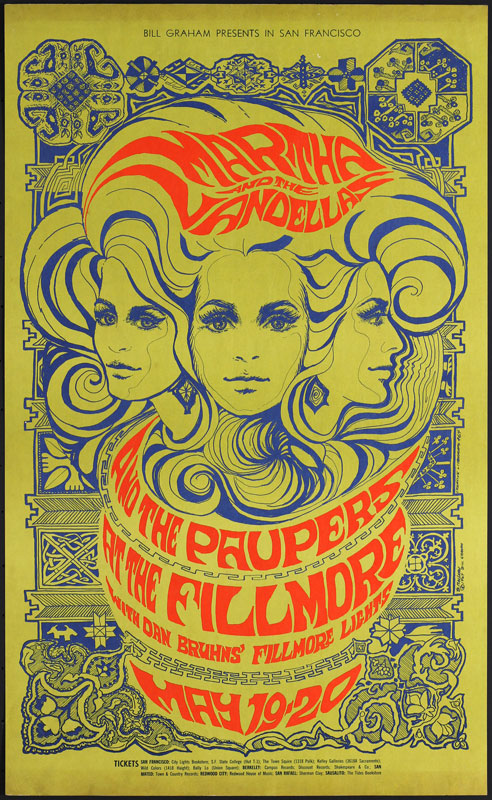 BG # 64-1 Martha and the Vandellas Fillmore Poster BG64