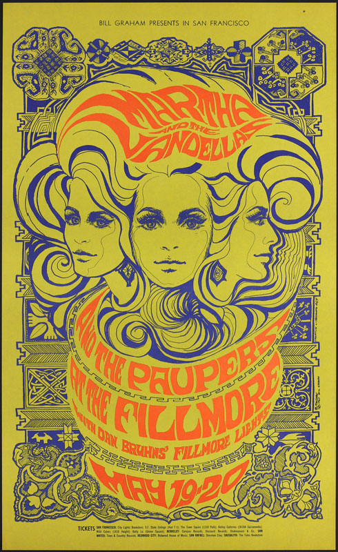 BG # 64-1 Martha and the Vandellas Fillmore Poster BG64