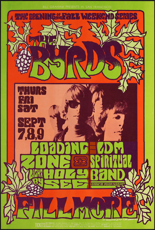BG # 82-1 Byrds Fillmore Poster BG82