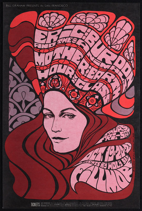 BG # 89-1 Eric Burdon & the Animals Fillmore Poster BG89