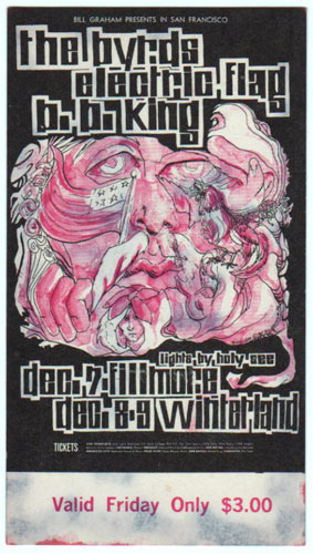 BG # 96 Byrds Fillmore Friday ticket BG96