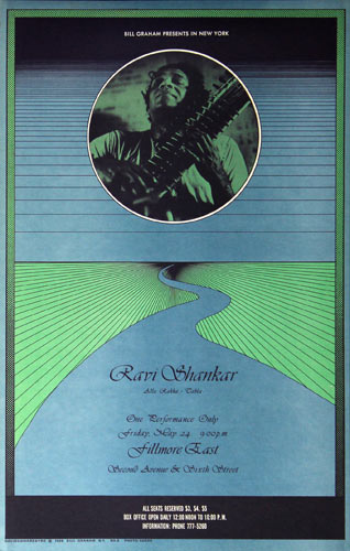 BG # NY9-1 Ravi Shankar Fillmore Poster BGNY9