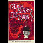 BG # 70 Chuck Berry Fillmore postcard - stamp back BG70