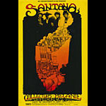 BG # 160 Santana Fillmore postcard - ad back BG160