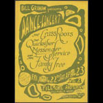 BG # 0 The Grass Roots Fillmore Handbill BG0