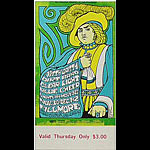 BG # 95 Nitty Gritty Dirt Band Fillmore Thursday ticket BG95