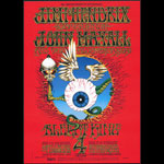 BG # 105-r Jimi Hendrix Experience Fillmore postcard - stamp back BG105