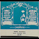 BG # 133 The Who Fillmore Thursday ticket BG133