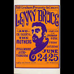 BG # 13-b Lenny Bruce Fillmore postcard - stamp back BG13