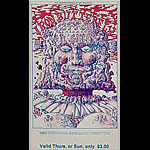 BG # 157 Iron Butterfly Fillmore Thursday - Sunday ticket BG157