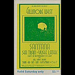 BG # 190 Santana Fillmore Saturday ticket BG190