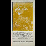 BG # 231 Jethro Tull Fillmore Thursday - Sunday ticket BG231