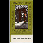 BG # 237 Grateful Dead Fillmore Thursday - Sunday ticket BG237