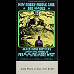 BG # 271 New Riders of the Purple Sage Fillmore Thursday - Sunday ticket BG271