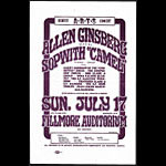 BG # ARTS Allen Ginsberg Fillmore Handbill BGARTS