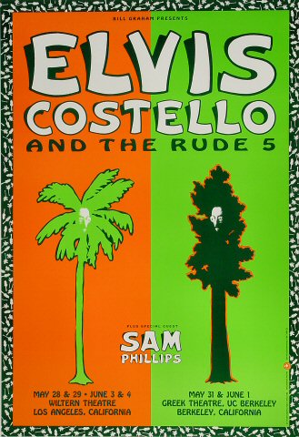 Elvis Costello 1991 BGP45 Poster